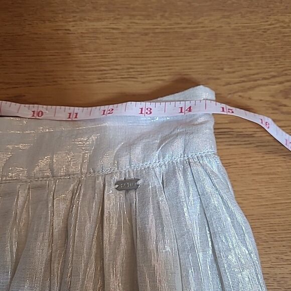 Aeropostale Pleated Mini Skirt Juniors Size 5/6 Grey Shimmer Lined Zip Closure - Picture 11 of 12